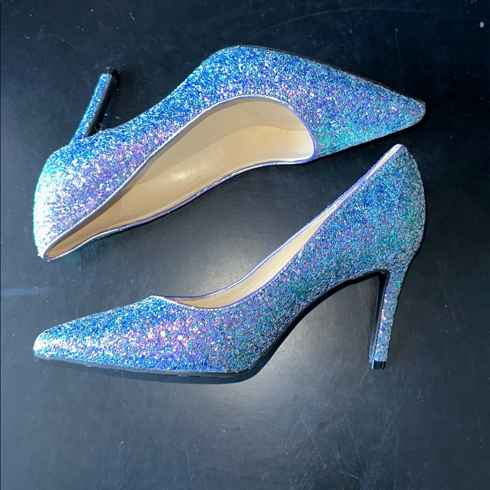 NINE WEST Glittering Blue & Purple Heels - Picture 2 of 12